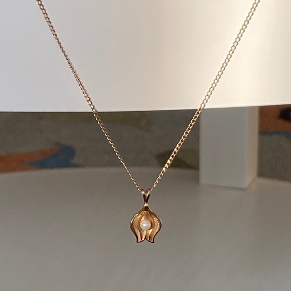 VTG I Van Dell I 14K Gold Filled Necklace with Pearl - Picture 9 of 16